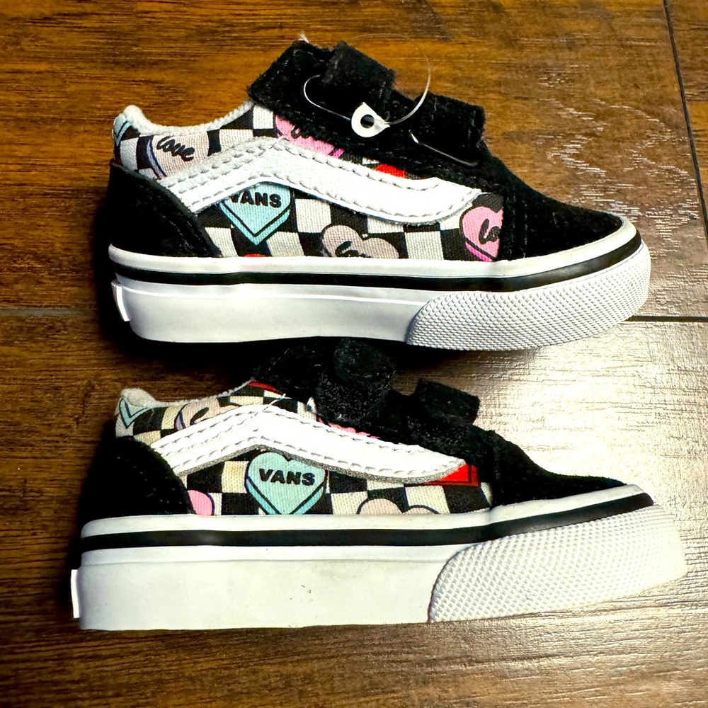 Vans Old Skool V Candy Hearts Shoes Baby 4c New Without Box